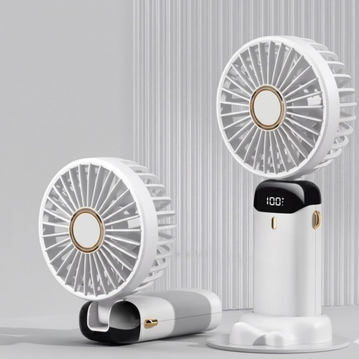 Вентилятор акумуляторний ручний з кріпленням присоска Mini Fan TP-01