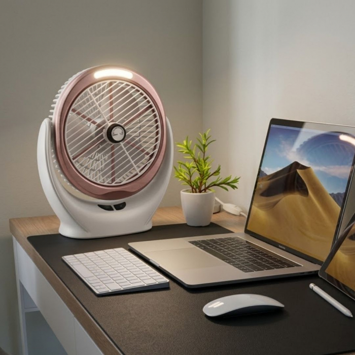 Вентилятор настільний із ліхтариком YT-M2031 USB